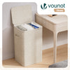 Wäschekorb 90L, Wäschesammler mit Deckel  Beige - vuunot.com