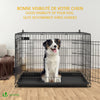 Hundekäfig Klappbar, Hundebox Auto mit Abdeckung & Bodenschale, 107 cm XL - vuunot.com