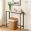 Schmaler Konsolentisch Flurtisch aus Metall und MDF, Industrie-design 75×24×75 cm, Weiß - vuunot.com