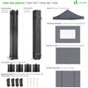 Pavillon 3x3m, Wasserdichter Faltpavillon, Faltbar Partyzelt mit 4 Seitenteilen, 4 Sandsäcke, Grau - vuunot.com