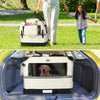 Hundebox faltbar, Oxford-Gewebe, Transportabel 82x60x60 cm XL Beige - vuunot.com