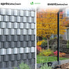 PVC Sichtschutzstreifen für Doppelstabmatten 140m x 19cm, 80 Befestigungsclips, Anthrazit - vuunot.com