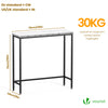 Schmaler Konsolentisch Flurtisch aus Metall und MDF, Industrie-design 75×24×75 cm, Weiß - vuunot.com