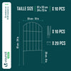 10 Paneele Dekorative Gartenzaun Metall Steckzaun 61x33cm Schwarz - vuunot.com