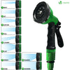 Flexibler Gartenschlauch 45m, Flexibel Wasserschlauch Dehnbarer mit 10 Sprühfunktionen, Grün - vuunot.com