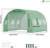 Gewächshaus Foliengewächshaus Winterfest Tomatenhaus Folientunnel, 3x3x2m 9m² - vuunot.com