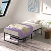Bettgestell 90x190 cm Metallbett mit Lattenrost und Stauraum unter dem Bett - vuunot.com