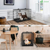 Hundekäfig Klappbar, Hundebox Auto mit Abdeckung & Bodenschale, 92 cm L - vuunot.com