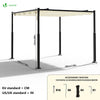 Pergola 3x3m wasserdicht stabil mit Terrassenüberdachung freistehend Outdoor Beige - vuunot.com