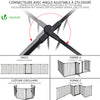 Kaminschutzgitter Metall, 6 Elemente Konfigurationsgitter Faltbar, 360 x 75 cm, Schwarz - vuunot.com