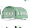 Gewächshaus Foliengewächshaus Winterfest Tomatenhaus Folientunnel, 4x3x2m 12m² - vuunot.com