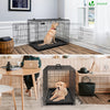 Hundekäfig Klappbar, Hundebox Auto mit Abdeckung & Bodenschale, 107 cm XL - vuunot.com