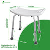 Duschhocker höhenverstellbar 38–52cm, ergonomischer Duschstuhl für Senioren, Weiß - vuunot.com