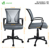 Bürostuhl ergonomisch, Schreibtischstuhl mit Lendenwirbelstütze Grau - vuunot.com