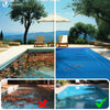 Poolabdeckung Rechteckig 160g/m² Doppelter Poolplane mit DIY-Drainagelöchern & Aluminiumösen, 4X9m - vuunot.com
