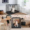 Hundekäfig Klappbar, Hundebox Auto mit Abdeckung & Bodenschale, 122 cm XXL - vuunot.com
