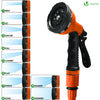Flexibler Gartenschlauch 30m, Flexibel Wasserschlauch Dehnbarer mit 10 Sprühfunktionen, Orange - vuunot.com