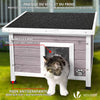 Katzenhaus aus Holz, Katzen Haus Katzenhütte für Draussen Outdoor, Grau - vuunot.com