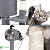 Kratzbaum XXL mit Kratzbrett Sisalseil für Katzen, Katzenbaum 155cm, Grau - vuunot.com