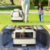 Hundebox faltbar, Oxford-Gewebe, Transportabel 70x52x52 cm L Beige - vuunot.com