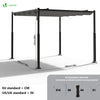 Pergola 3x3m wasserdicht stabil mit Terrassenüberdachung freistehend Outdoor Grau - vuunot.com