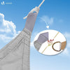 Wasserdicht Sonnensegel Rechteckig mit Befestigung Set, 3x5m, Grau - vuunot.com
