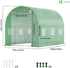 Gewächshaus Foliengewächshaus Winterfest Tomatenhaus Folientunnel, 3x2x2m 6m² - vuunot.com