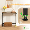 Schmaler Konsolentisch Flurtisch aus Metall und MDF, Industrie-design 75×24×75 cm, Braun - vuunot.com