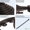 Flexible Rasenkante Beeteinfassungen Kunststoff, mit 80 Erdanker, Länge 40m Höhe 5cm, Braun - vuunot.com