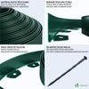 Flexible Rasenkante Beeteinfassungen Kunststoff, mit 80 Erdanker, Länge 40m Höhe 5cm, Grün - vuunot.com