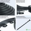 Flexible Rasenkante Beeteinfassungen Kunststoff, mit 40 Erdanker, Länge 20m Höhe 5cm, Anthrazit - vuunot.com