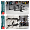 Fahrradständer für 3 Fahrräder, Boden und Wandmontage, Schwarz - vuunot.com