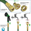 Flexibler Gartenschlauch 15m, Flexibel Wasserschlauch Dehnbarer mit 10 Sprühfunktionen, Grün - vuunot.com
