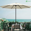 Sonnenschirm für Balkon, 270 cm, Knickbarer Balkonschirm mit Schutzhülle, Beige - vuunot.com