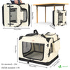 Hundebox faltbar, Oxford-Gewebe, Transportabel 70x52x52 cm L Beige - vuunot.com