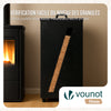 Metall Pelletbehälter mit Sichtfenster 36x36x76 Pelletbox Schwarz - vuunot.com