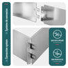 15er Set verzinkt Metall Rasenkante Beeteinfassung 100×18 cm, Silber - vuunot.com