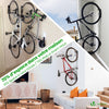 Fahrradhalter Wand 4er-Set zum Aufhängen mit Schutzpolster, Ideal für Garage o. Keller, Schwarz - vuunot.com