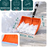 Schneeschieber Set Schneeschaufel + Teleskop Eiskratzer Orange - vuunot.com