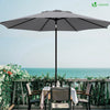 Sonnenschirm für Balkon, 270 cm, Knickbarer Balkonschirm mit Schutzhülle, Grau - vuunot.com