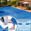 Poolabdeckung Rechteckig 160g/m² Doppelter Poolplane mit DIY-Drainagelöchern & Aluminiumösen, 8X14m - vuunot.com