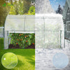 Gewächshaus Foliengewächshaus, Anlehngewächshaus mit Seitenwände Aufrollbar, Tomatengewächshaus Winterfest Stabil, 300x100x180cm Weiß - vuunot.com