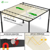 Pergola 3x3m wasserdicht stabil mit Terrassenüberdachung freistehend Outdoor Beige - vuunot.com