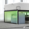 Bettgestell 90x190 cm Metallbett mit Lattenrost und Stauraum unter dem Bett - vuunot.com
