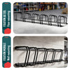 Fahrradständer für 6 Fahrräder, Boden und Wandmontage, Schwarz - vuunot.com