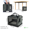 Hundebox faltbar, Oxford-Gewebe, Transportabel 50x35x36 cm S Grau - vuunot.com