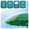 Sonnenschirm Strandschirm 200cm mit Tragetasche und Bodenanker Grün - vuunot.com