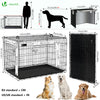 Hundekäfig Klappbar, Hundebox Auto mit Abdeckung & Bodenschale, 122 cm XXL - vuunot.com