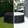 Abdeckung Gartenmöbel 420D Oxford Gewebe Ø190x73cm Schwarz - vuunot.com