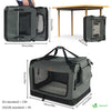 Hundebox faltbar, Oxford-Gewebe, Transportabel 70x52x52 cm L Grau - vuunot.com